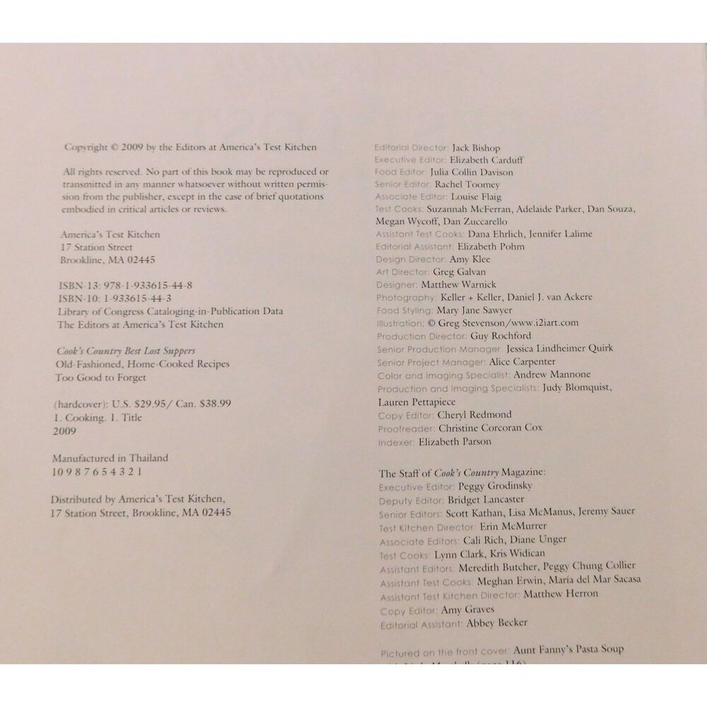 Cook's Country Best Lost Suppers Home-Cooked Recipes 2009 Spiral Binder - Picture 5 of 10